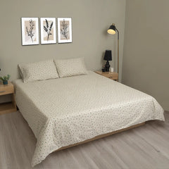 Tranquil Dotted Cotton Percale Bed sheet