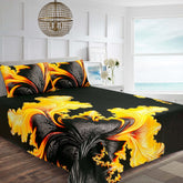 Volcanic Flow Cotton Satin Bed Sheet