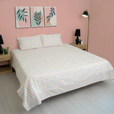 Pastel Rainbow Cotton Percale Bed Sheet