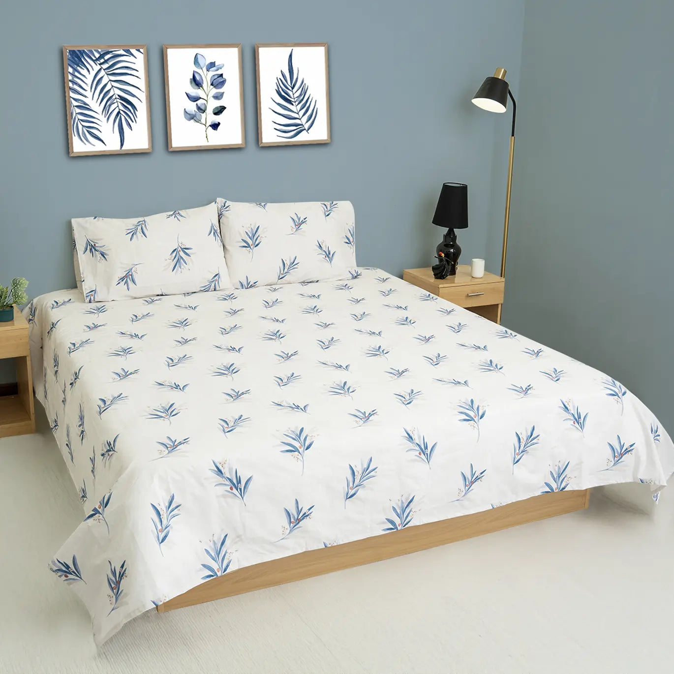 Scattered Sprig Cotton Percale Bedsheet