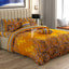 Yellow Floral Stripes & Geometric Shapes Sateen Quilt Cover Set