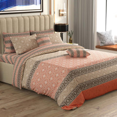 Xara 8 pcs king reversible quilt cover set bedsheet 7310