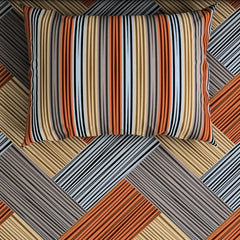 STRIPED KNIT SATEEN BED SHEET