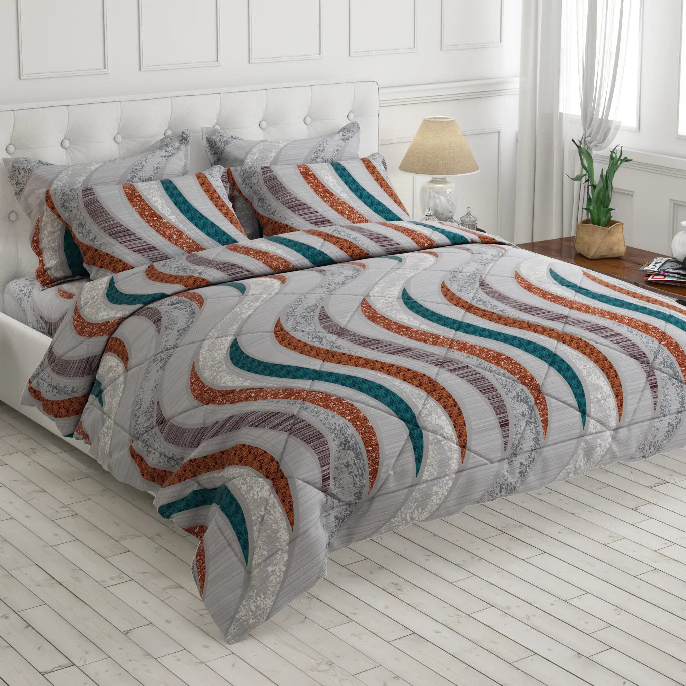 WAVE MOSAIC SATEEN 6-Pcs COMFORTER SET