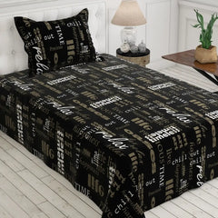 TYPOGRAPHY SATEEN BED SHEET