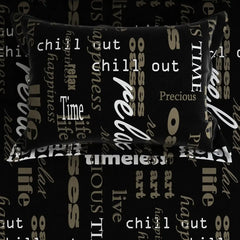 TYPOGRAPHY SATEEN BED SHEET