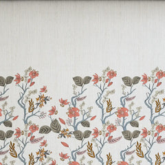 Off white Dot Floral Print Sateen Bed Sheet Set