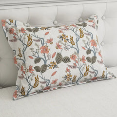 Off white Dot Floral Print Sateen Bed Sheet Set