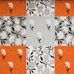 Xara Light Grey Floral Leafy Bed Sheet Set - 7627-7628