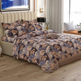 Sateen 8 pcs king quilt cover set bedsheet 7958