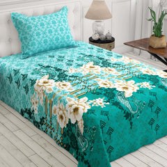 Xara Ferozi Floral Geometric Bed Sheet Set - 7999-8000