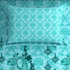 Xara Ferozi Floral Geometric Bed Sheet Set - 7999-8000