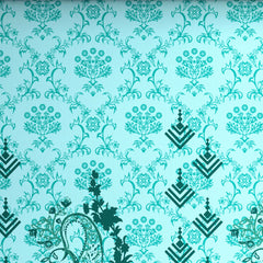 Xara Ferozi Floral Geometric Bed Sheet Set - 7999-8000