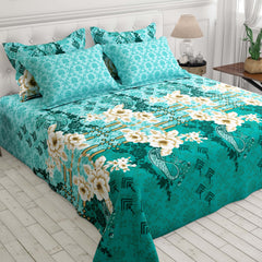 Xara Ferozi Floral Geometric Bed Sheet Set - 7999-8000