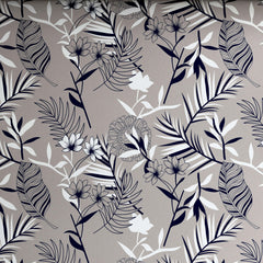 Xara Floral Stripes Bed Sheet Set Grey Blue - 8015-8016