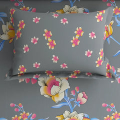 Xara Floral Grey Bed Sheet Set
