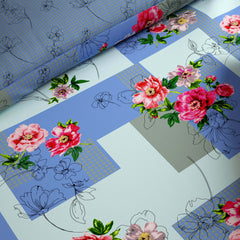 AZURE PATCHWORK Xara 8 Pcs King Reversible Quilt Cover Set Bedsheet