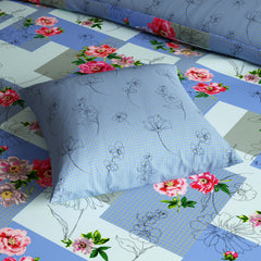 AZURE PATCHWORK Xara 8 Pcs King Reversible Quilt Cover Set Bedsheet