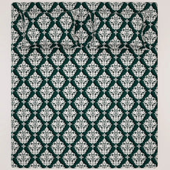 EMERALD SCROLL SATEEN BED SHEET SET