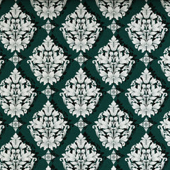 EMERALD SCROLL SATEEN BED SHEET SET