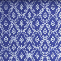 Xara Blue Geometric Grid Bed Sheet Set - 8296-97