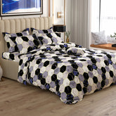Sateen 8 Pcs King Quilt Cover Set Bedsheet 8346