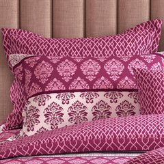 PINK MOSAIC Xara 8 Pcs King Reversible Quilt Cover Set Bedsheet