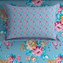 Xara Blue Floral Bed Sheet Set