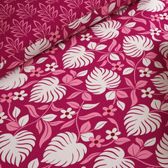 FUCHSIA BLOOM Xara 8 Pcs King Reversible Quilt Cover Set Bedsheet