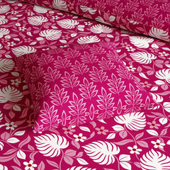 FUCHSIA BLOOM Xara 8 Pcs King Reversible Quilt Cover Set Bedsheet