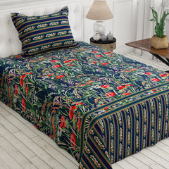 Xara Indigo Garden Bed Sheet Set