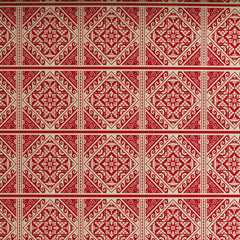 Xara Red Geometric Bed Sheet Set