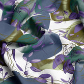 WHITE ABSTRACT Sateen 8 Pcs King Quilt Cover Bedsheet Set