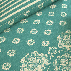 TEAL OASIS Xara 8 Pcs King Reversible Quilt Cover Set Bedsheet