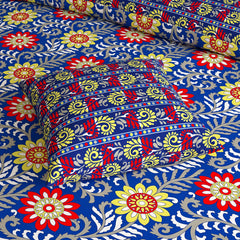 OCEAN FLORA Xara 8 Pcs King Reversible Quilt Cover Set Bedsheet