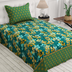OPULENT TEAL FOLIAGE Xara Bed Sheet