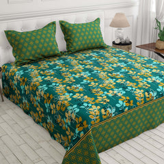 OPULENT TEAL FOLIAGE Xara Bed Sheet