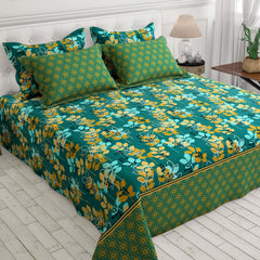 OPULENT TEAL FOLIAGE Xara Bed Sheet