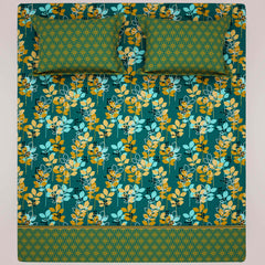 OPULENT TEAL FOLIAGE Xara Bed Sheet