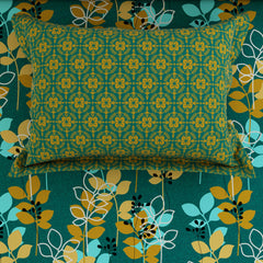 OPULENT TEAL FOLIAGE Xara Bed Sheet