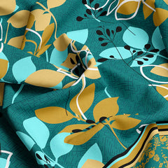 OPULENT TEAL FOLIAGE Xara Fitted Bed Sheet Set