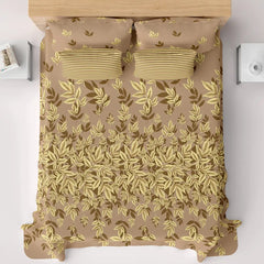 MOCHA LEAVES XARA BED SHEET SET