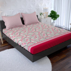CHERRY BLOOM Xara Fitted Bed Sheet Set