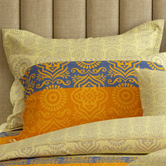 SUNSET MEDALLION STRIPE Xara 8 Pcs King Reversible Quilt Cover Set Bedsheet