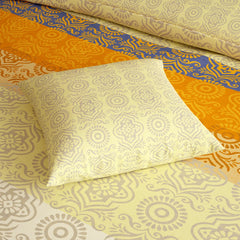 SUNSET MEDALLION STRIPE Xara 8 Pcs King Reversible Quilt Cover Set Bedsheet