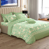 Xara 8 Pcs King Reversible Quilt Cover Set Bedsheet 8811-12