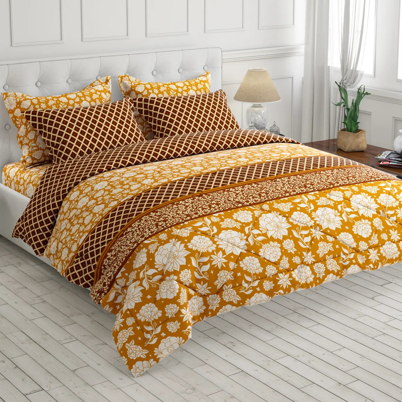 WARM BLOOM  6-Pcs Comforter Set 8817