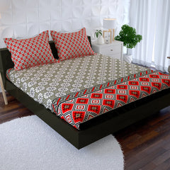 GEOMETRIC WEAVE Xara Fitted Bed Sheet Set