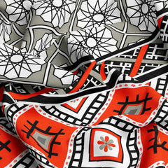 GEOMETRIC WEAVE Xara 8 Pcs King Reversible Quilt Cover Set Bedsheet