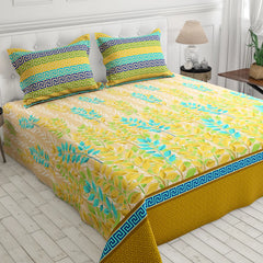 YELLOW LEAF/ GEOMETRIC Xara Bed Sheet